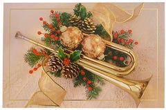 Horn A8 size Christmas Cards - Pack of 10