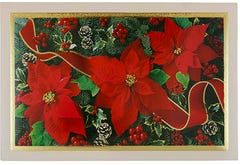Red Flowers A8 size Christmas Cards - Pack of 10