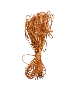 Metallic Copper Elastic Stretch Loops with Pre-tied Bows - 10 Inch (5 Pack)