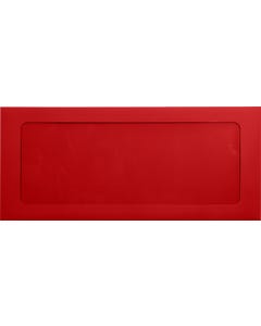 #10 Full Face Window Envelope (4 1/8 x 9 1/2) w/Peel & Seal - Ruby Red