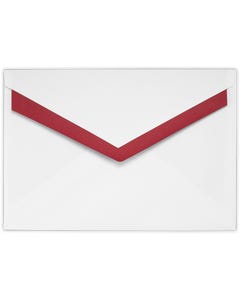 5 7/16 X 7 7/8 Contour Flap Envelope - White w/Blue Foil