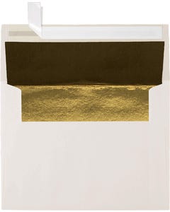 A2 Invitation Envelope (4 3/8 x 5 3/4) w/Peel & Seal - Natural  w/Gold Foil