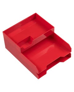 Red Stackable Desk Tray Set