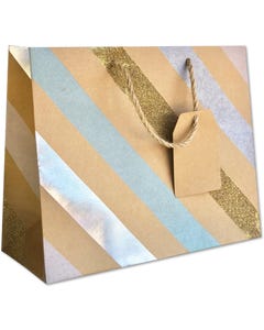 Large Gift Bag (12 1/2 x 10 x 5) - Party Stripe
