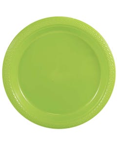 Light Green Large 10.25 Inch Plastic Plates - Pack of 20