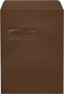 9 x 12 Open End Window Envelopes with Peel & Seal - Chocolate Brown