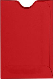 Credit Card Sleeve (2 3/8 x 3 1/2) - Ruby Red