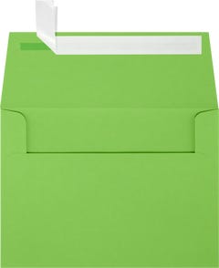 A6 Invitation Envelopes (4 3/4 x 6 1/2) with Peel & Seal - Lime Green