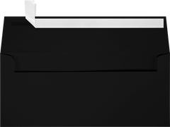 Smooth Midnight Black 32lb #9 Slimline Square Flap Envelopes (3 7/8 x 8 7/8) with Peel & Seal