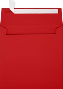 7 x 7 Square Envelopes with Peel & Seal - Red