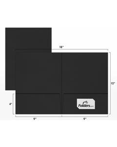 9 x 12 Matte Cardstock Presentation Folders - Midnight Black