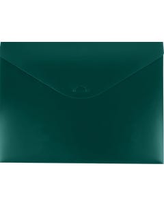 9 3/4 x 13 Booklet Plastic Envelope w/Tuck Flap - Green