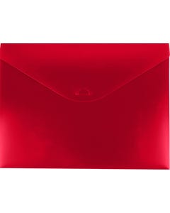 Poly Envelope w/Half-Moon Closure (9 1/2 x 12 1/2, Flap 4 1/2) - Red