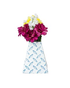 Blue Mesh Paper Pop Vases