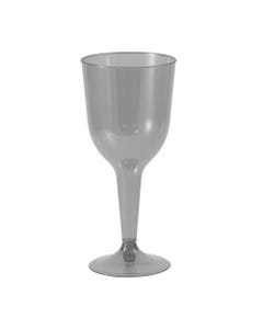 Silver 10 oz Plastic Wine Glasses