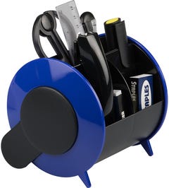 Blue Round Desk Organizer & Supplies Desk Organizer
