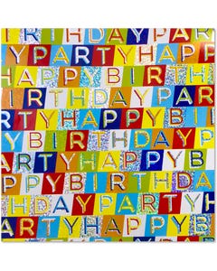 Large Wrapping Paper Roll (5 x 30) - Glitter Birthday