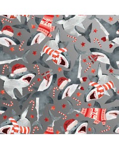 Christmas Shark 1042.5 sq ft Wrapping Paper