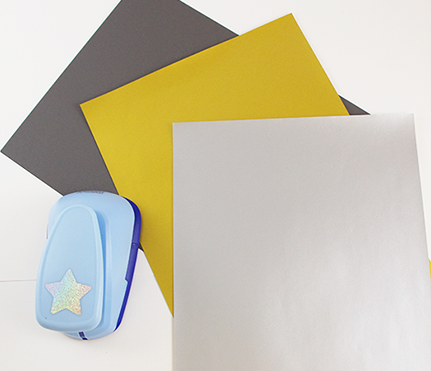 diy minimalist christmas cards materials using gray and yellow paper