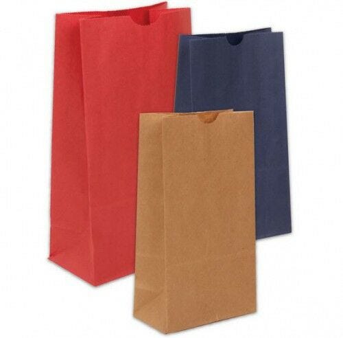 kraft paper bags in different sizes and colors 