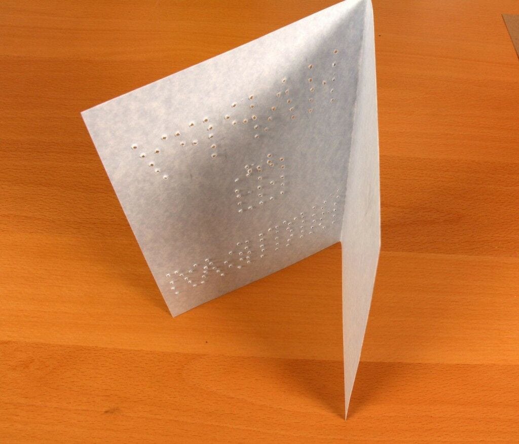 Inside of Card Card stood up