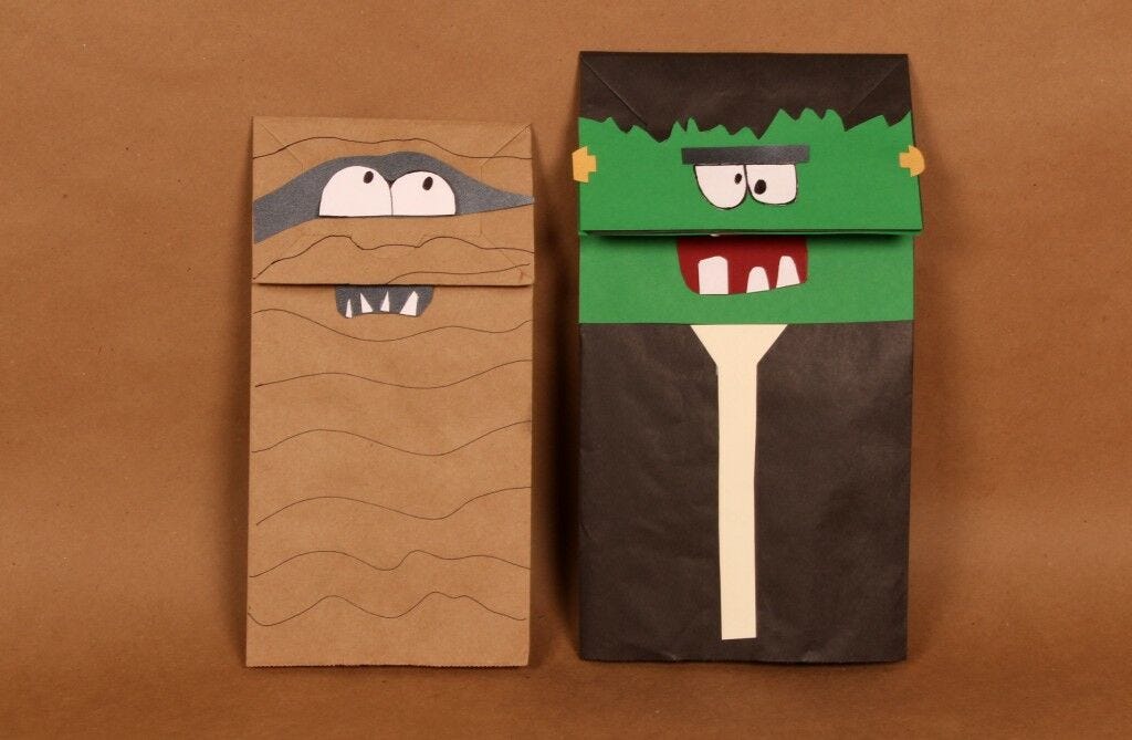 Paper Bag Craft for Kids with a Brown Bag Flip Book