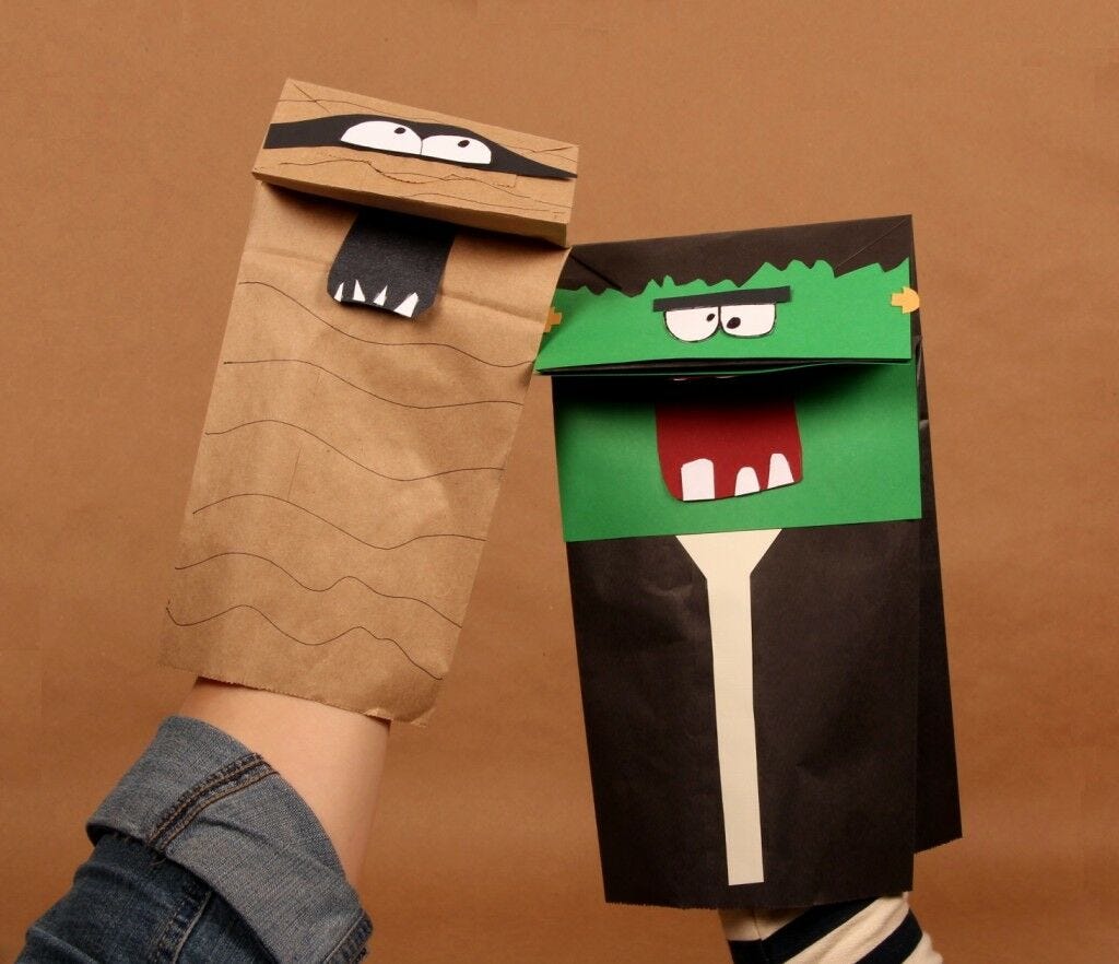 Paper Bag Craft for Kids with a Brown Bag Flip Book