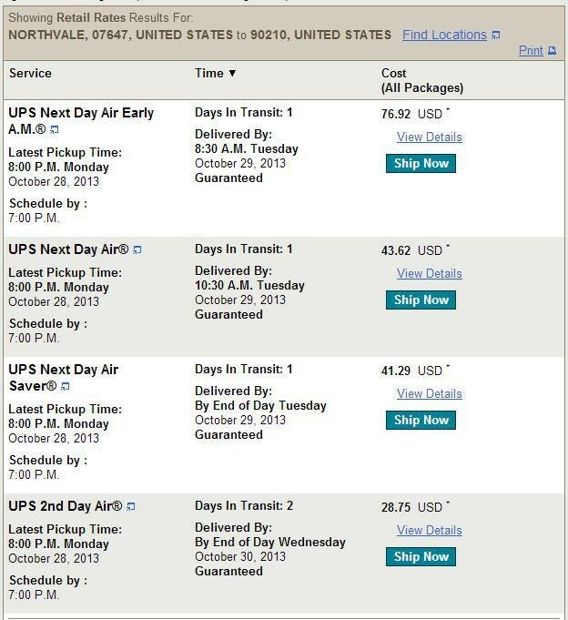UPS Shipping Rates UPS Shipping prices