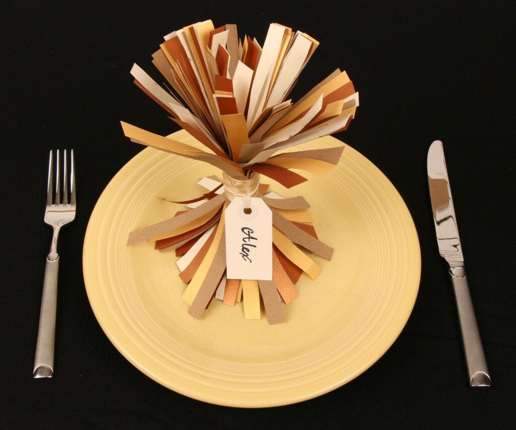 Homemade Thanksgiving Place Setting Idea Homemade Thanksgiving Place Setting Idea