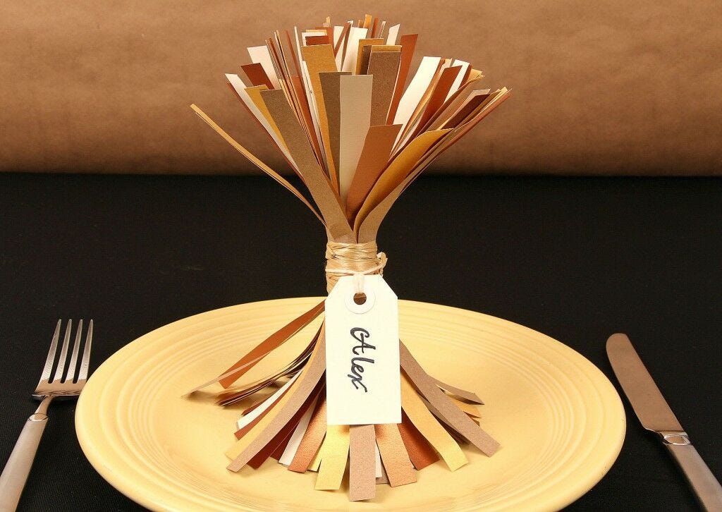 Homemade Thanksgiving Place Setting Idea Homemade Thanksgiving Place Setting Idea
