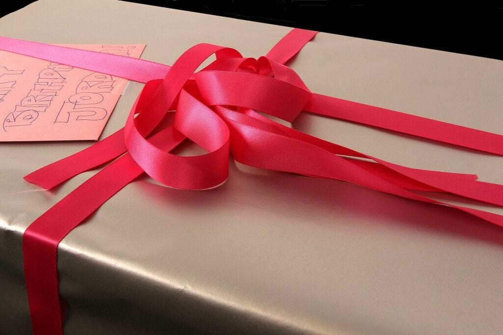 Pink and store silver wrapping paper