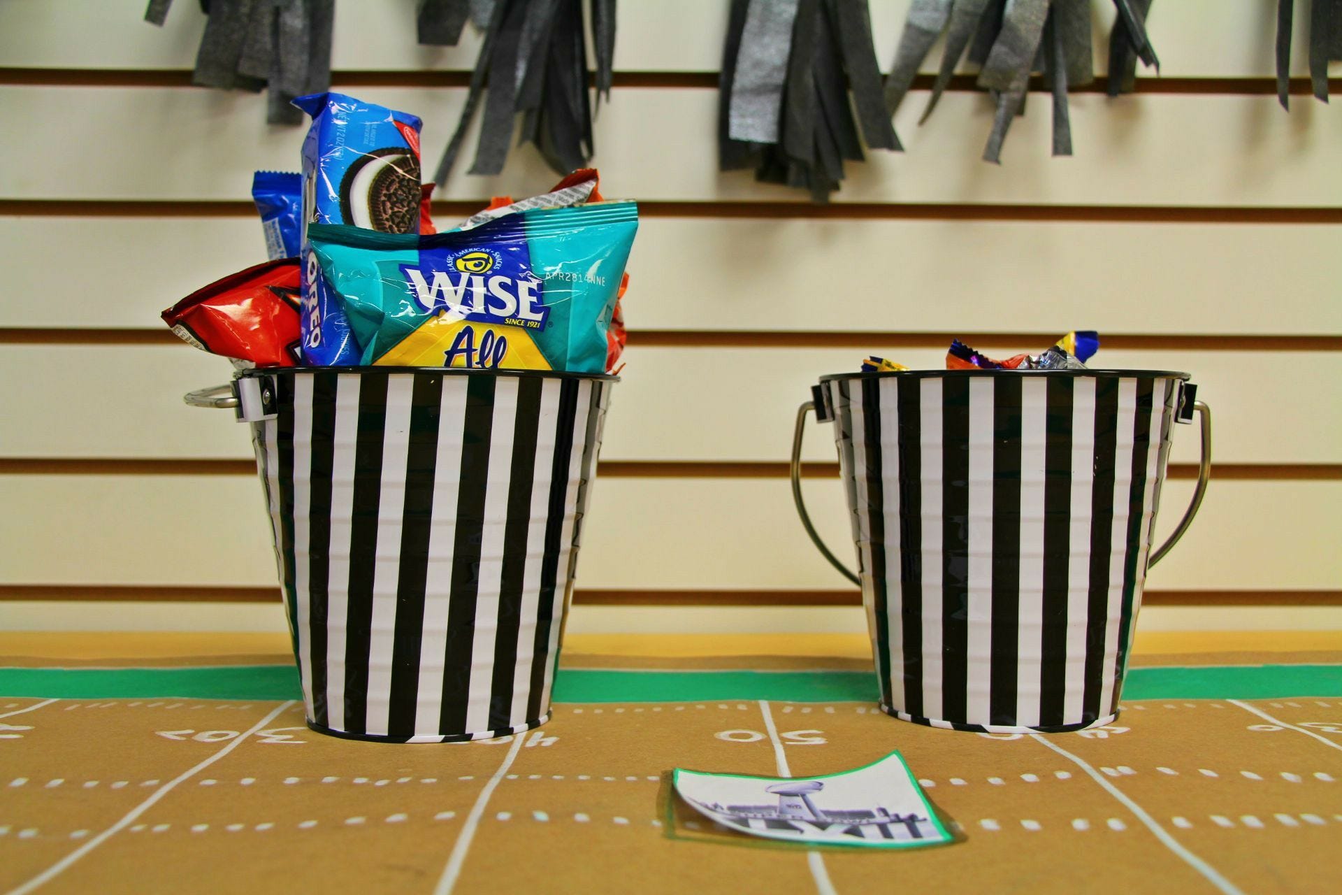 Snacks in referee design basket