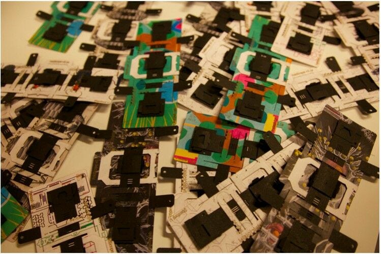 Paper microscopes mixed assortment of foldable paper microscope