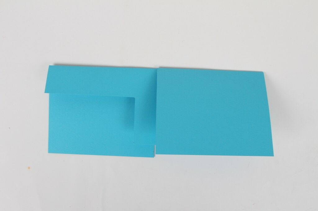 blue Paper Helicopter cardstock folded flaps