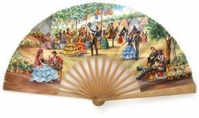 paper hand fans, spanish fan, spanish paper fan