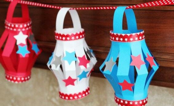 July 4th paper lanterns, Chinese lanterns, chinese paper lanterns, diy paper lanterns