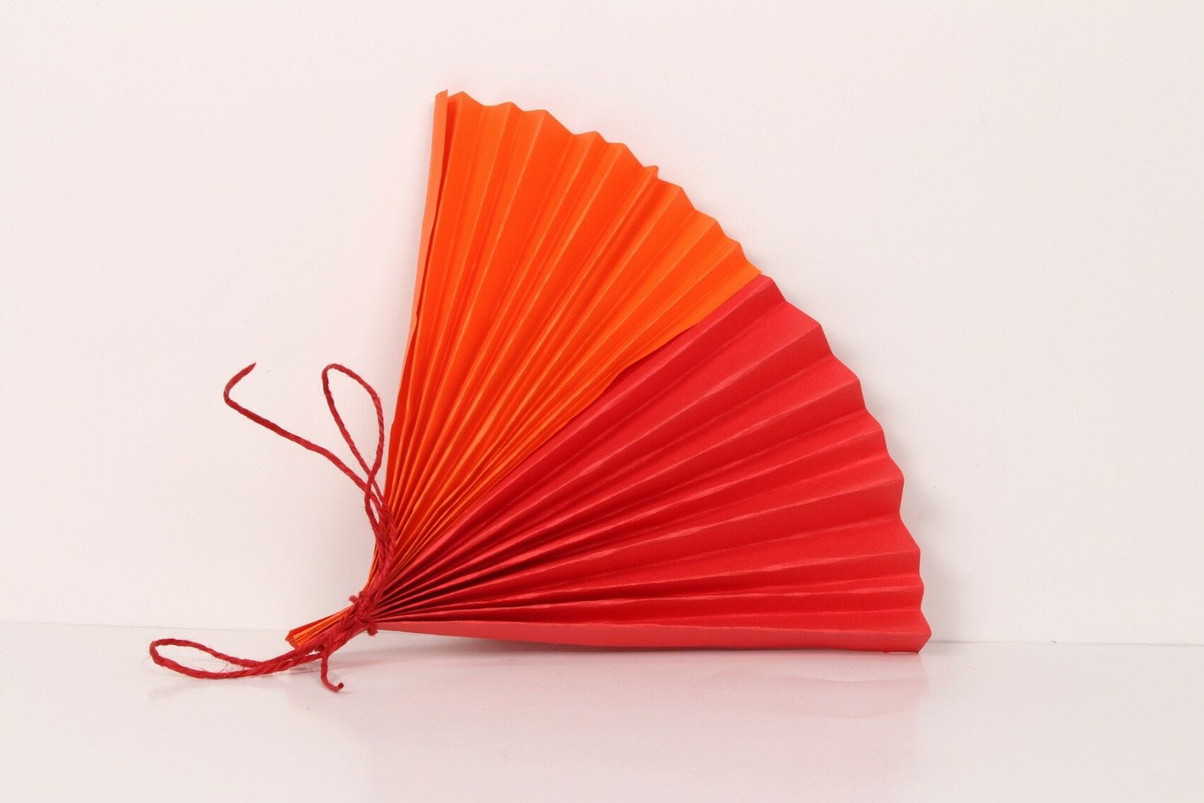 Completed DIY paper hand fan