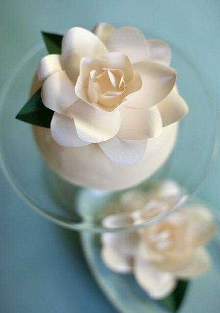 white paper flower