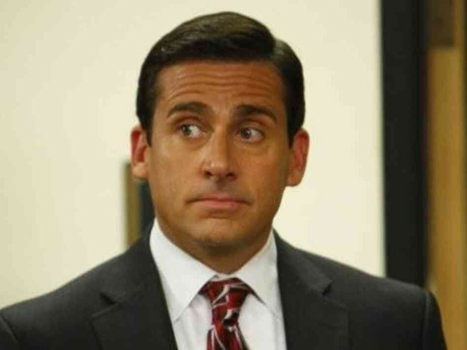 the office michael scott with raised eyebrows