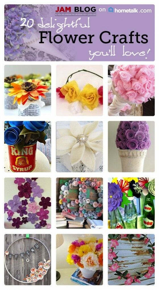 20 Delightful Flower Crafts