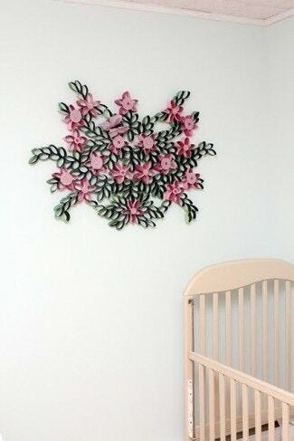 flower decor in baby room baby room flower decor