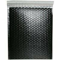 black metallic bubble mailer