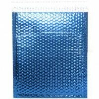 blue metallic bubble mailer