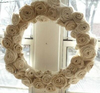 burlap roses roses