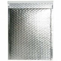 silver metallic bubble mailer