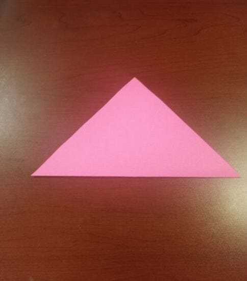 Pink paper folded