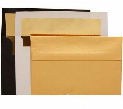 thanksgiving stationery: gold and gold lined envelopes