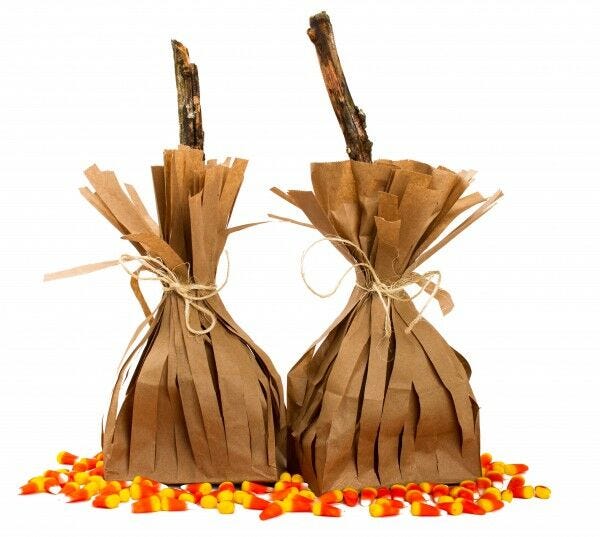 Halloween witch broomstick goodie bag