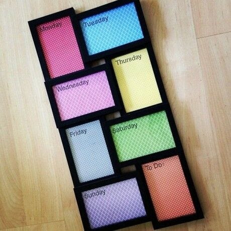 Picture frame calendar Creative weekly calendar