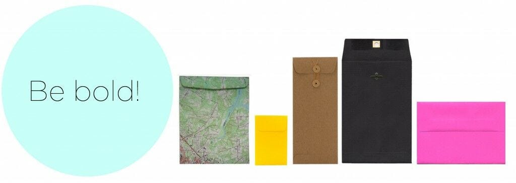 bold envelopes row of bold envelopes of unique styles and colors